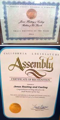 Jonas Heating and Cooling Awards, Awards